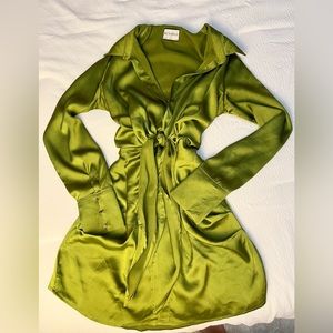 RUNAWAY THE LABEL Ruby Silk Dress size small